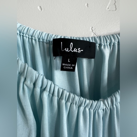 Lulu’s You Give Me Butterflies Light Blue Flutter Sleeve Mini Dress large - Picture 7 of 14